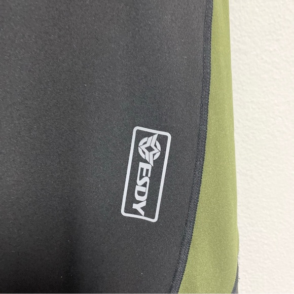 Edsy Mens Compression Pants Black/Green Size Medium - Picture 4 of 6